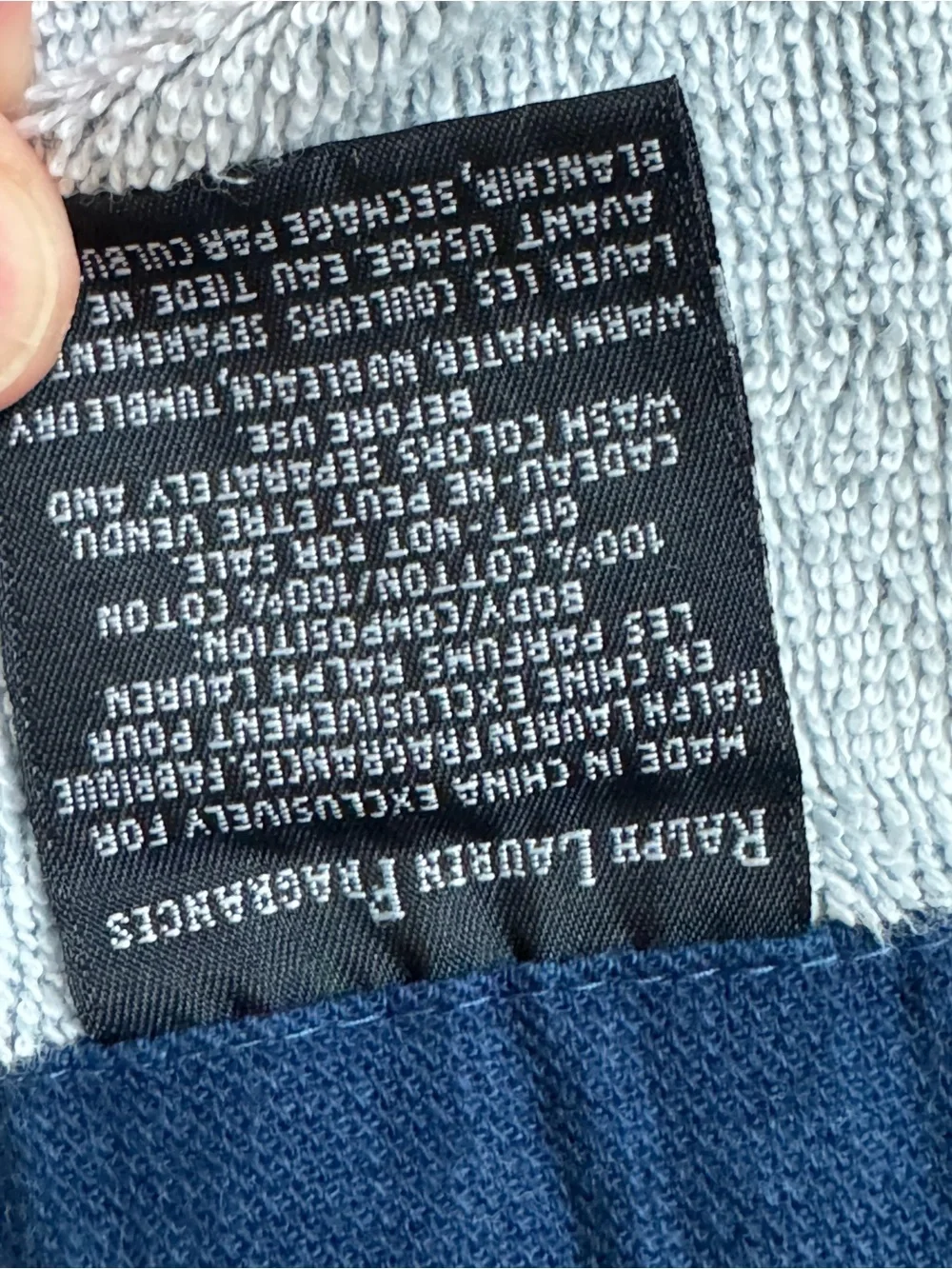 RALPH LAUREN FRAGRANCES Big Pony Polo Logo Towel Beach - Navy - 100% Cotton